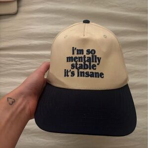 Beige and Black Cap with Fun Text